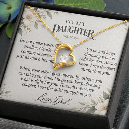 C607 - Quiet Courage Is Still Courage And A Promise To Carry Into New Chapters - Forever Love Necklace