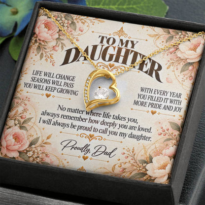 C486 - Every Step You Take Into Your Future Carries A Lifetime Of My Love Behind You - Forever Love Necklace