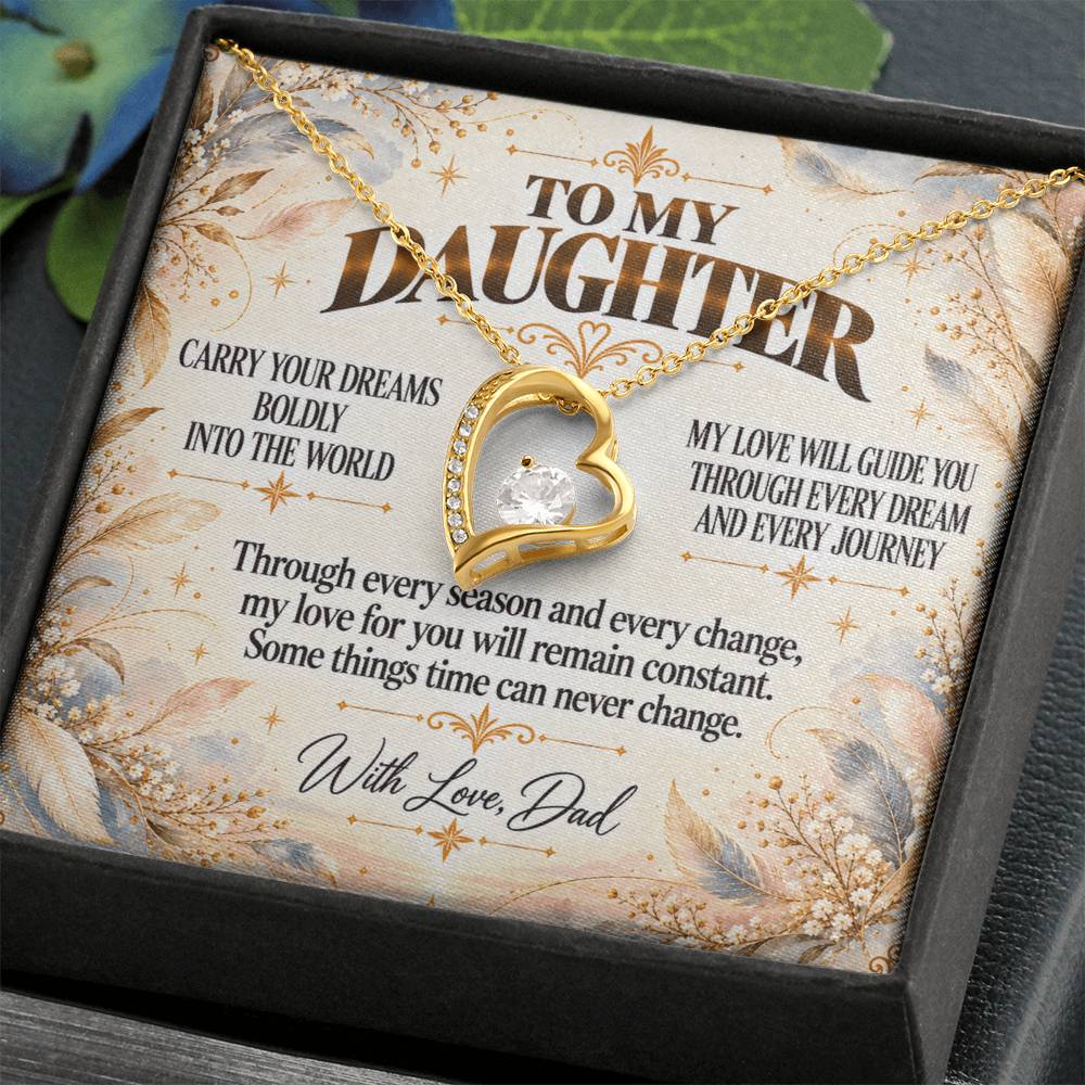 C393 - Wherever Tomorrow Leads You Remember You Have Already Made Your Dad Incredibly Proud - Forever Love Necklace