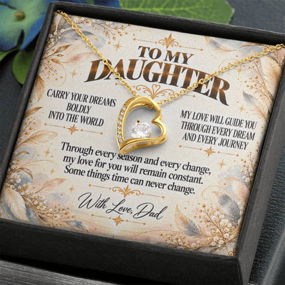 C393 - Wherever Tomorrow Leads You Remember You Have Already Made Your Dad Incredibly Proud - Forever Love Necklace
