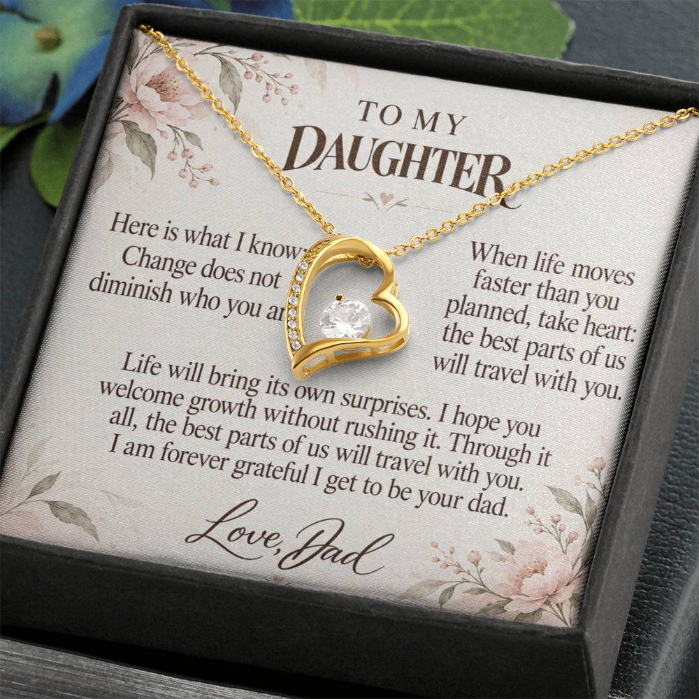 C685 - The Seasons Of Growing Up And The Words I Hope You Always Remember - Forever Love Necklace