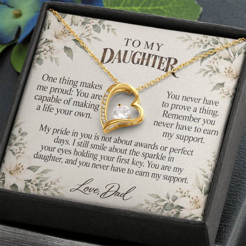 C548 - The First Apartment Key And A Father Proud Of Who You Are - Forever Love Necklace
