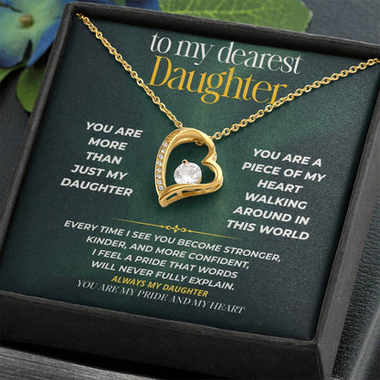 S247 - You Are My Daughter, My Pride, My Heart – Forever Love Necklace From Dad