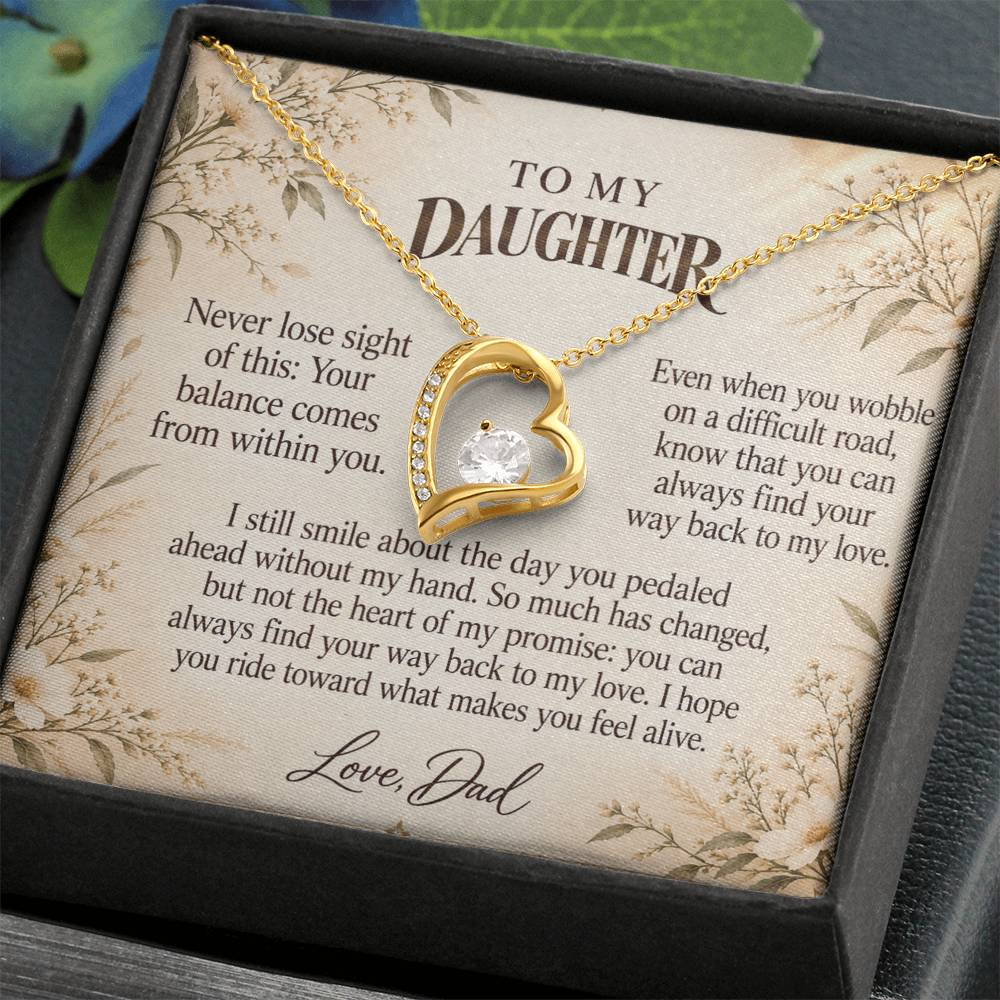 C524 - The Bicycle I Let Go And A Memory That Time Cannot Take Away - Forever Love Necklace