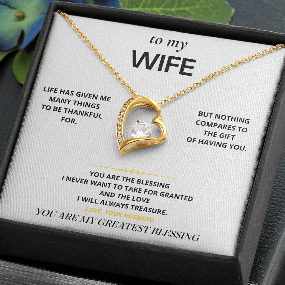 S15 - My Greatest Blessing – Forever Love Necklace From Husband