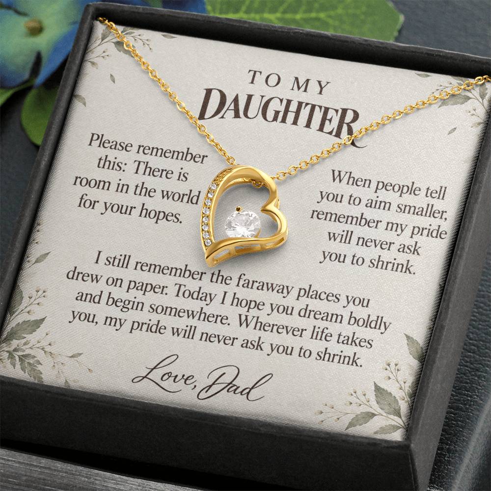 C636 - Your Dreams Are Not Too Big And Quiet Words For Your Hardest Days - Forever Love Necklace