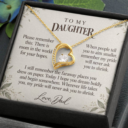 C636 - Your Dreams Are Not Too Big And Quiet Words For Your Hardest Days - Forever Love Necklace