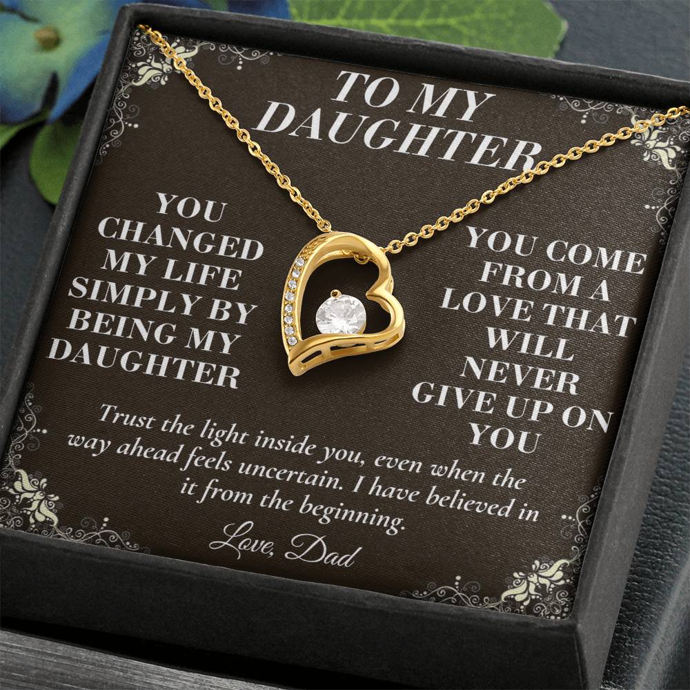 C195 - I Will Always Celebrate The Woman You Become And Treasure The Little Girl You Were - Forever Love Necklace