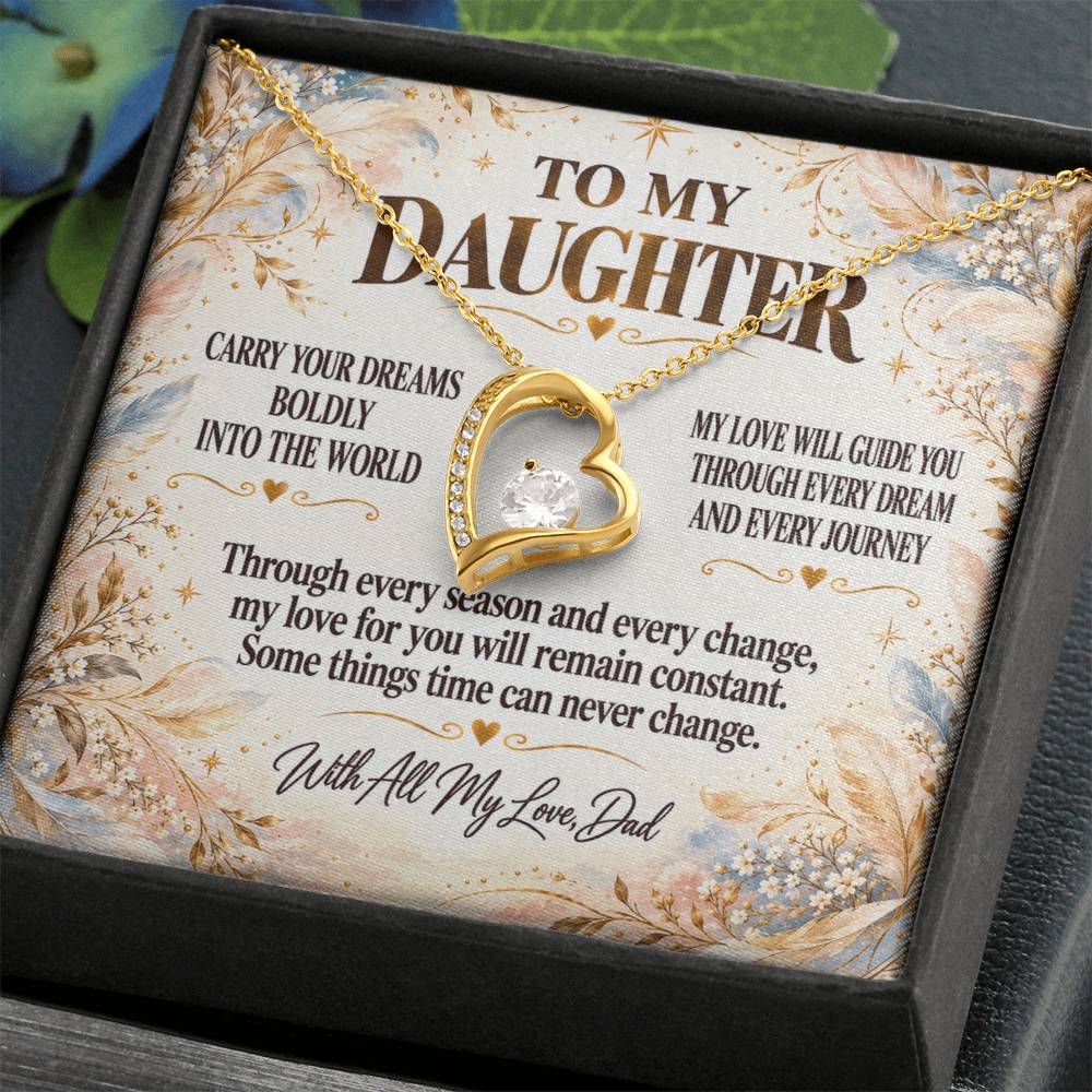 C293 - Wherever Tomorrow Leads You Remember You Have Already Made Your Dad Incredibly Proud - Forever Love Necklace