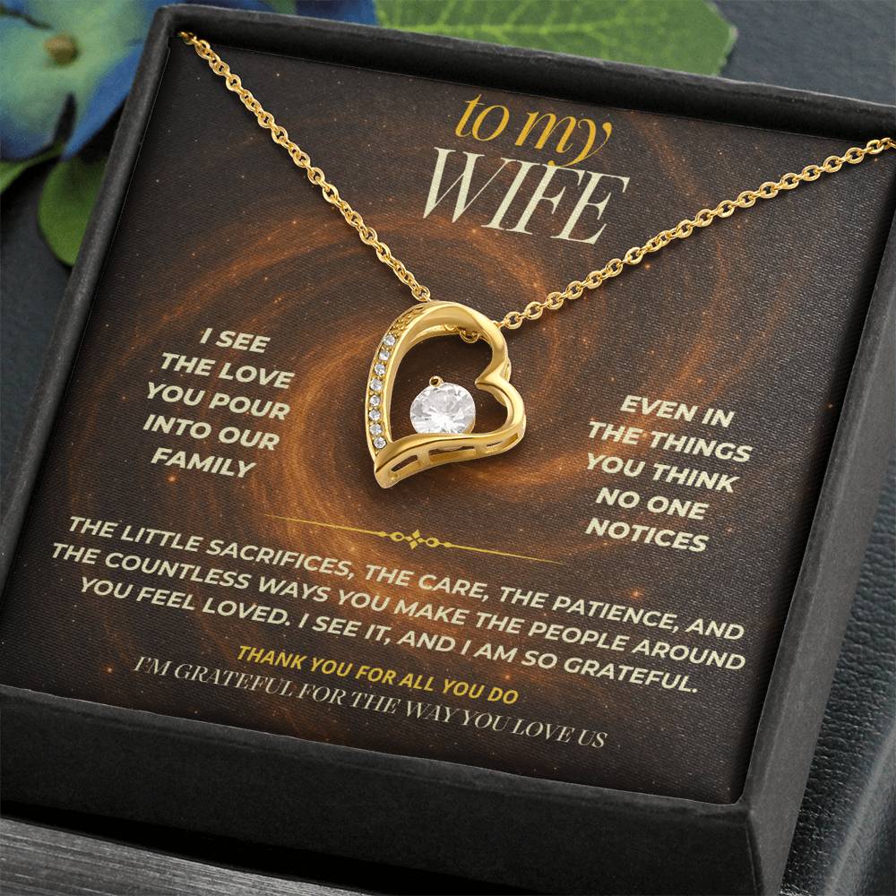 S142 - I’m Grateful For The Way You Love Us – Forever Love Necklace From Husband