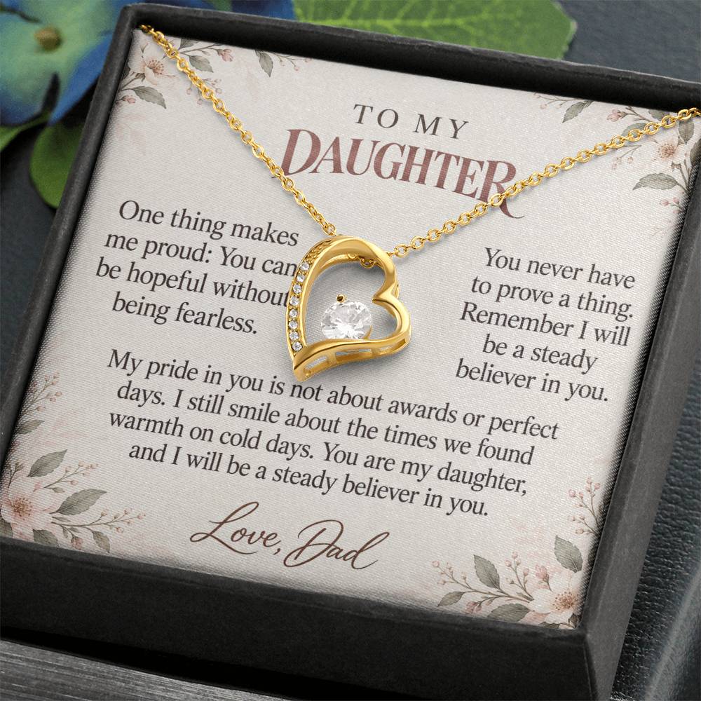 C593 - The Long Distance Hug And A Father Proud Of Who You Are - Forever Love Necklace