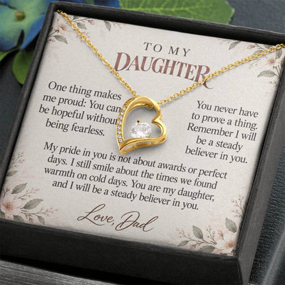 C593 - The Long Distance Hug And A Father Proud Of Who You Are - Forever Love Necklace