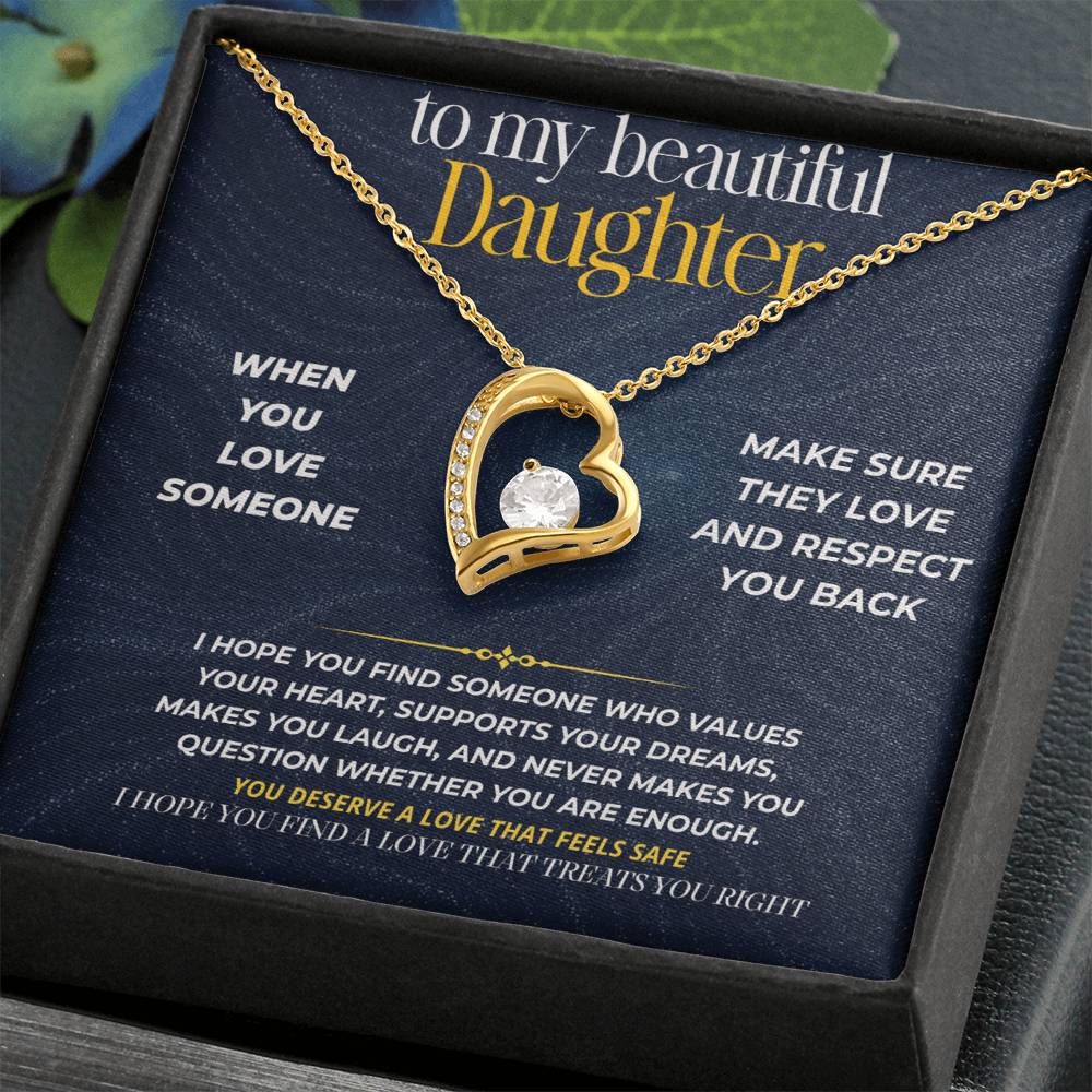 S279 - I Hope You Find Someone Who Treats You Right – Forever Love Necklace From Dad