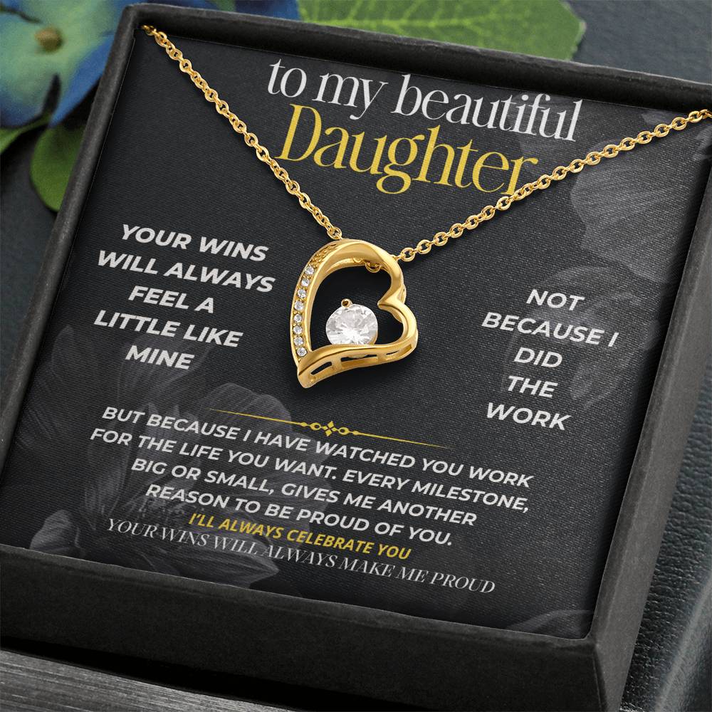 S290 - I’ll Always Be Here To Celebrate Your Wins – Forever Love Necklace From Dad