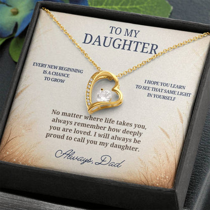C66 - May Every New Beginning Remind You That Dad Will Always Stand Behind You - Forever Love Necklace