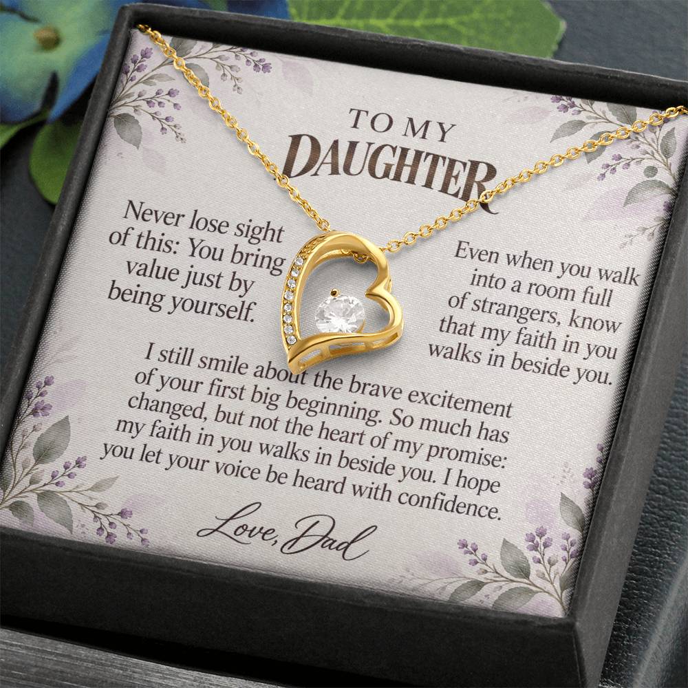 C539 - The First Day Of A New Job And A Memory That Time Cannot Take Away - Forever Love Necklace