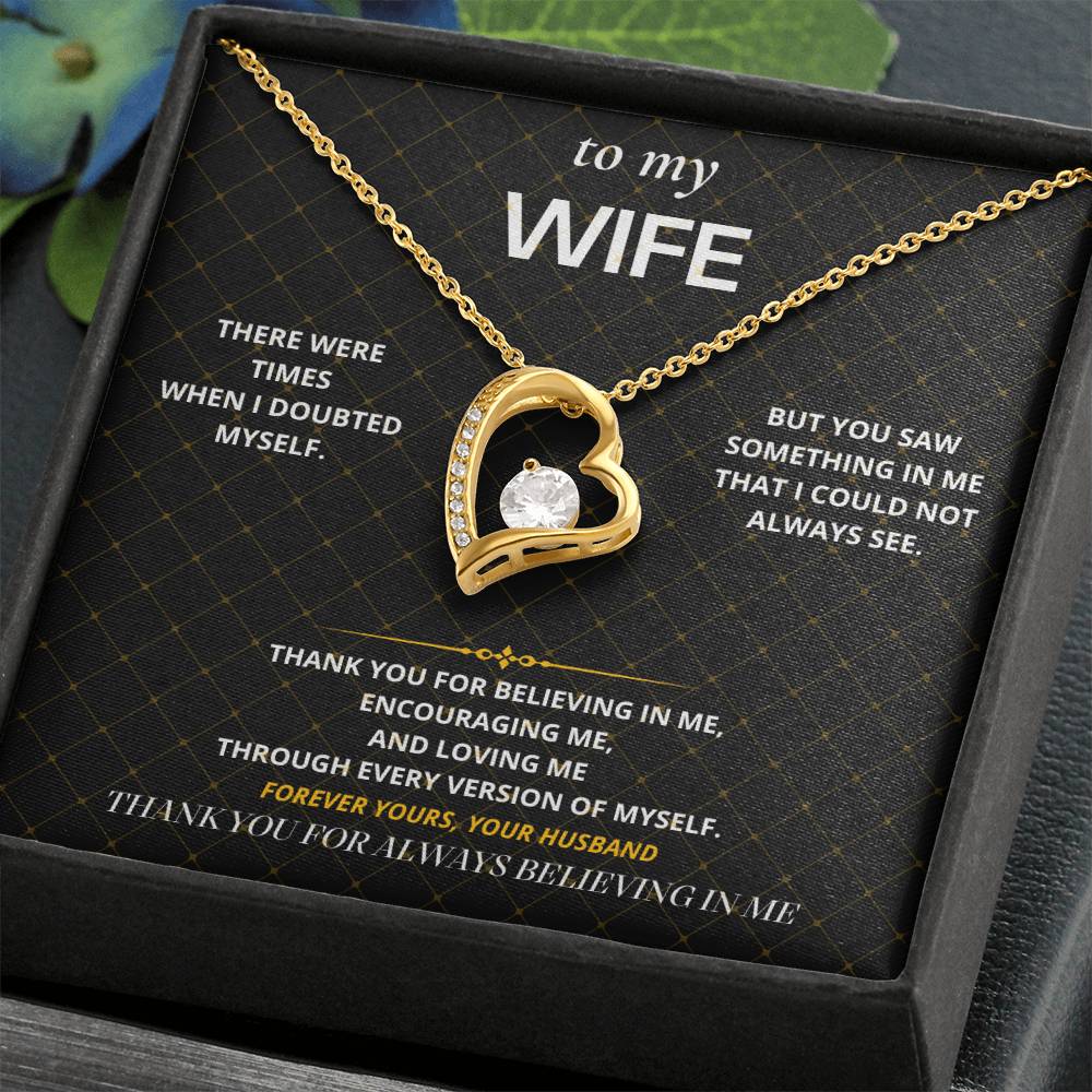 S41 - Thank You For Believing In Me – Forever Love Necklace From Husband