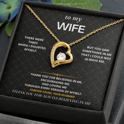 S41 - Thank You For Believing In Me – Forever Love Necklace From Husband