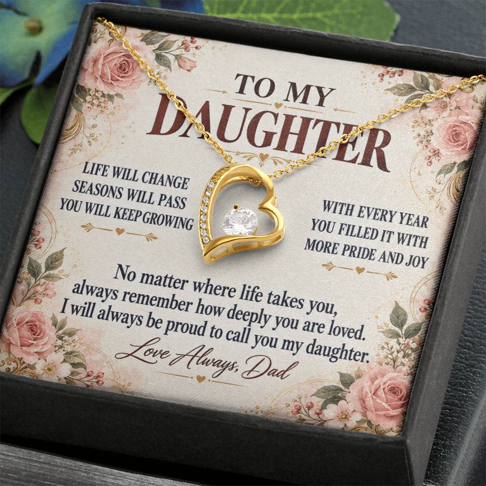 C336 - Every Step You Take Into Your Future Carries A Lifetime Of My Love Behind You - Forever Love Necklace