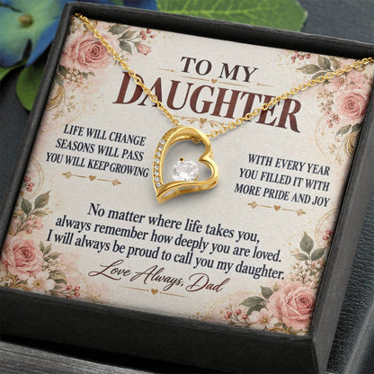 C336 - Every Step You Take Into Your Future Carries A Lifetime Of My Love Behind You - Forever Love Necklace