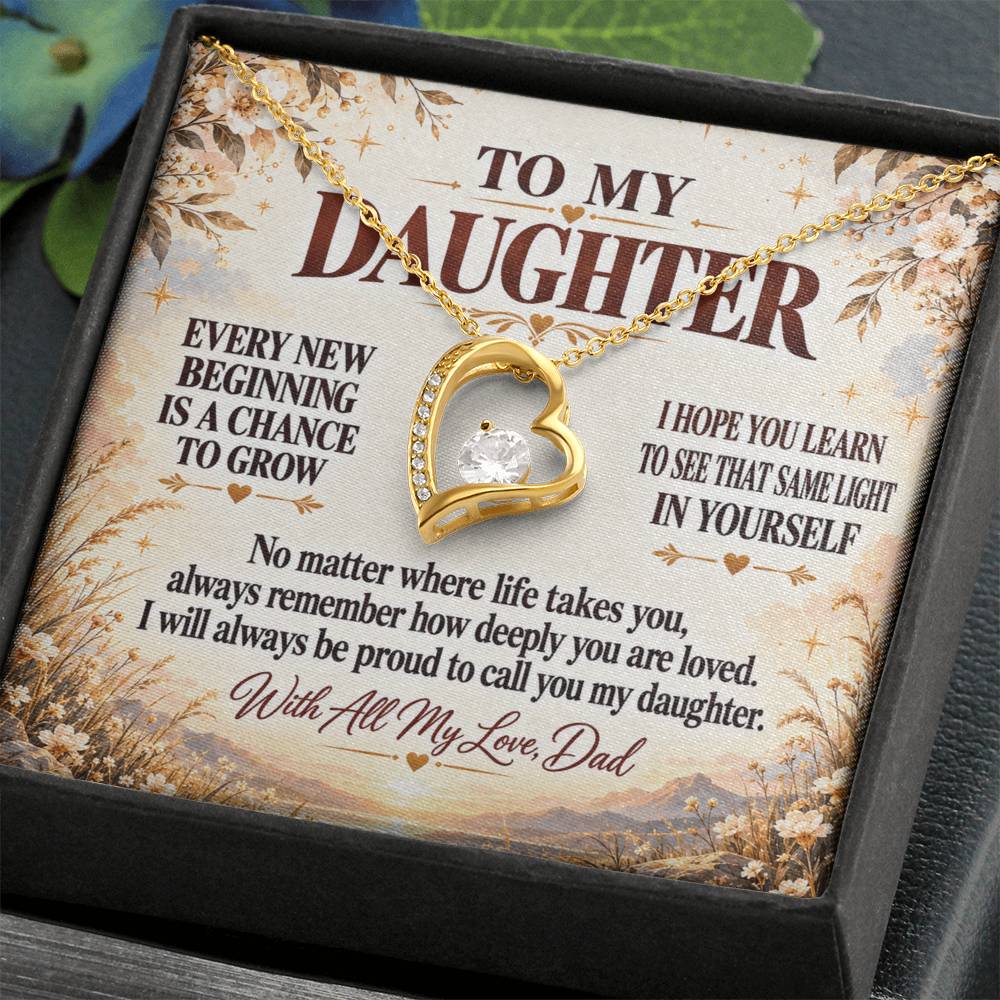 C341 - My Arms May Not Always Reach You But My Love Will Never Stop Holding You - Forever Love Necklace