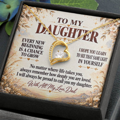 C341 - My Arms May Not Always Reach You But My Love Will Never Stop Holding You - Forever Love Necklace