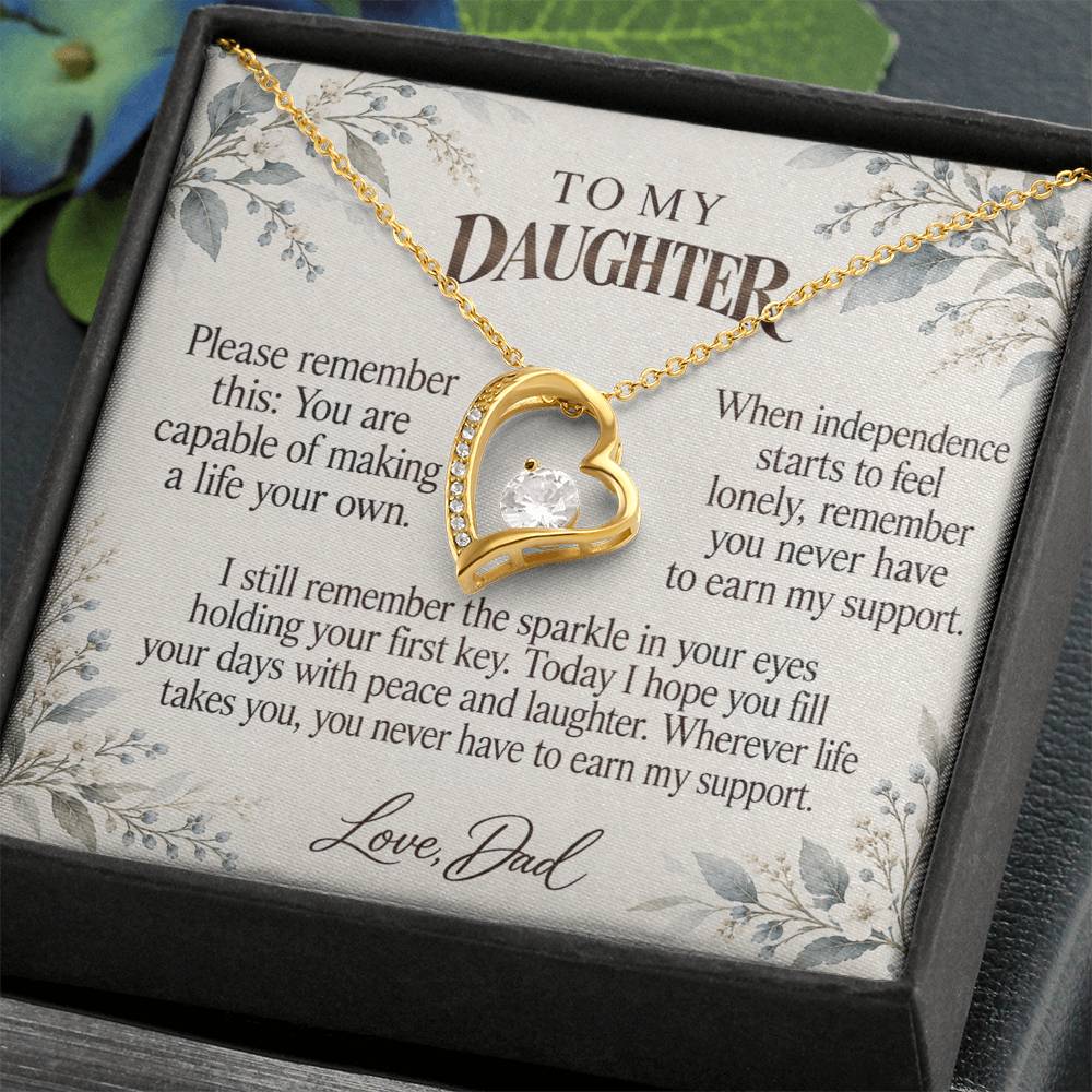 C546 - The First Apartment Key And Quiet Words For Your Hardest Days - Forever Love Necklace