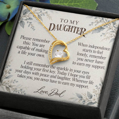 C546 - The First Apartment Key And Quiet Words For Your Hardest Days - Forever Love Necklace