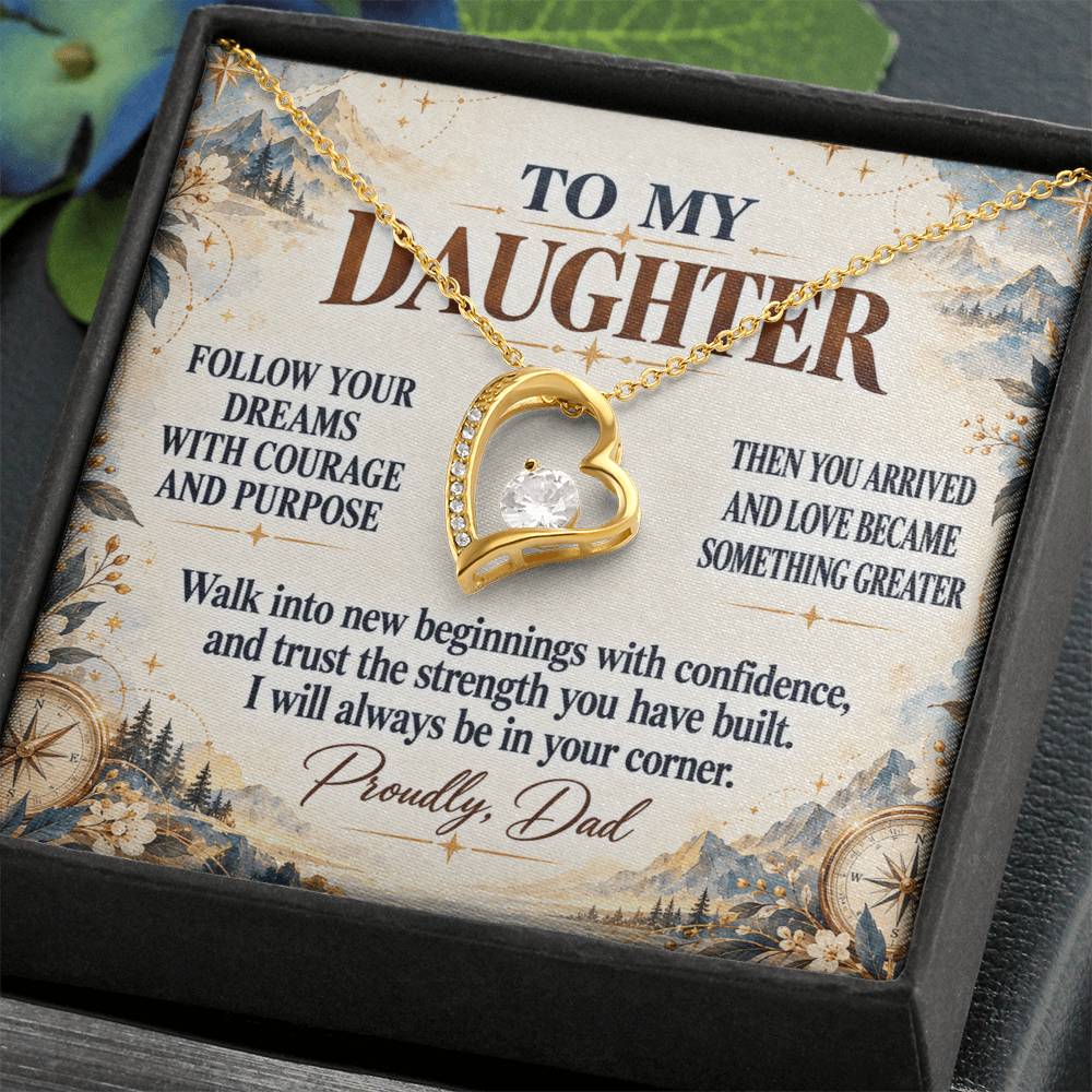 C334 - When You Feel Lost Remember The Love That Raised You Will Always Help Guide You Home - Forever Love Necklace