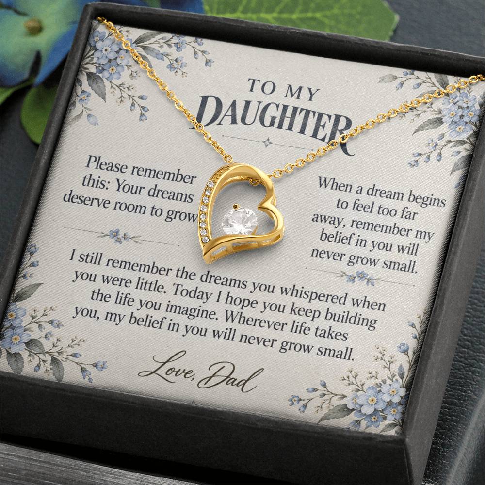 C511 - The Girl With Big Dreams And Quiet Words For Your Hardest Days - Forever Love Necklace