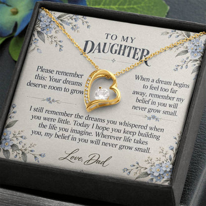 C511 - The Girl With Big Dreams And Quiet Words For Your Hardest Days - Forever Love Necklace