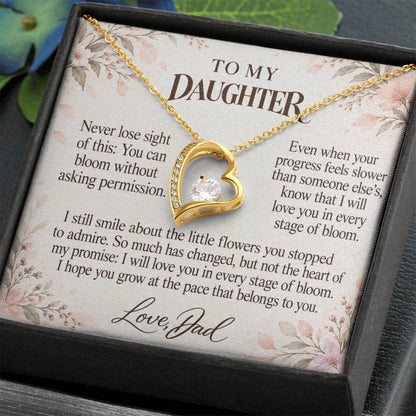 C689 - Like A Wildflower And A Memory That Time Cannot Take Away - Forever Love Necklace