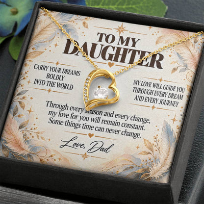 C243 - Wherever Tomorrow Leads You Remember You Have Already Made Your Dad Incredibly Proud - Forever Love Necklace