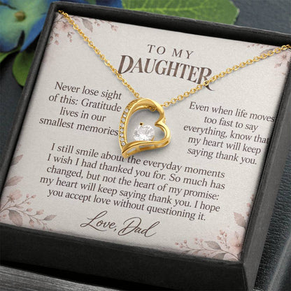 C584 - Across The Miles And A Memory That Time Cannot Take Away - Forever Love Necklace