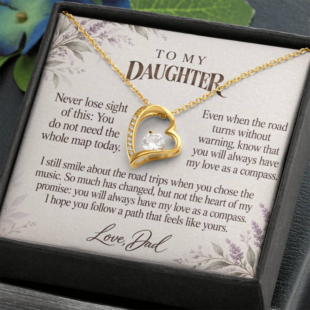 C579 - The Long Road Ahead And A Memory That Time Cannot Take Away - Forever Love Necklace