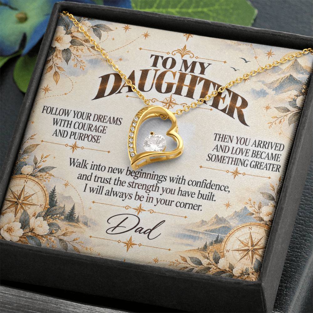 C484 - When You Feel Lost Remember The Love That Raised You Will Always Help Guide You Home - Forever Love Necklace