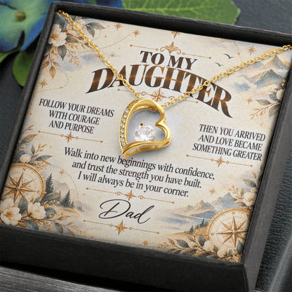 C484 - When You Feel Lost Remember The Love That Raised You Will Always Help Guide You Home - Forever Love Necklace