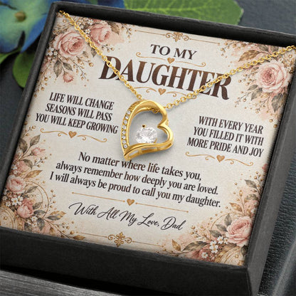 C261 - Life May Change Around You But My Love For You Will Always Remain Constant - Forever Love Necklace