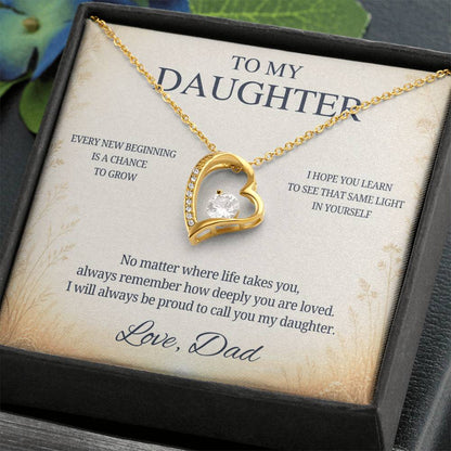 C91 - My Arms May Not Always Reach You But My Love Will Never Stop Holding You - Forever Love Necklace