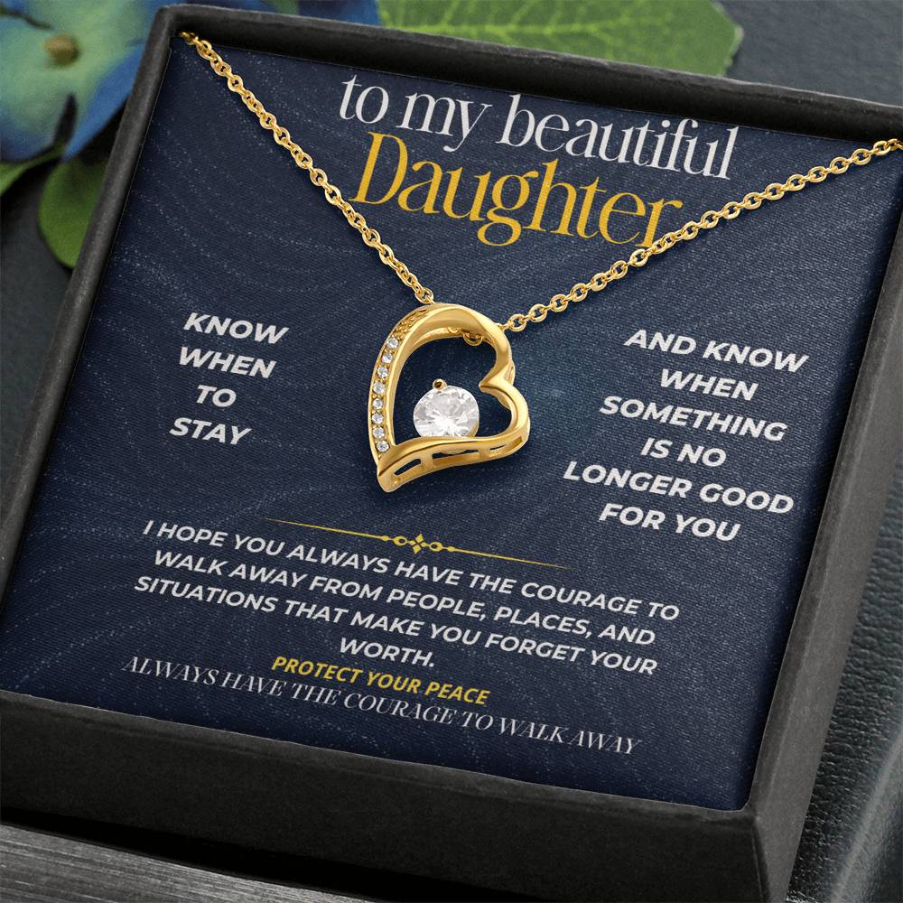 S273 - I Hope You Always Have The Courage To Walk Away – Forever Love Necklace From Dad