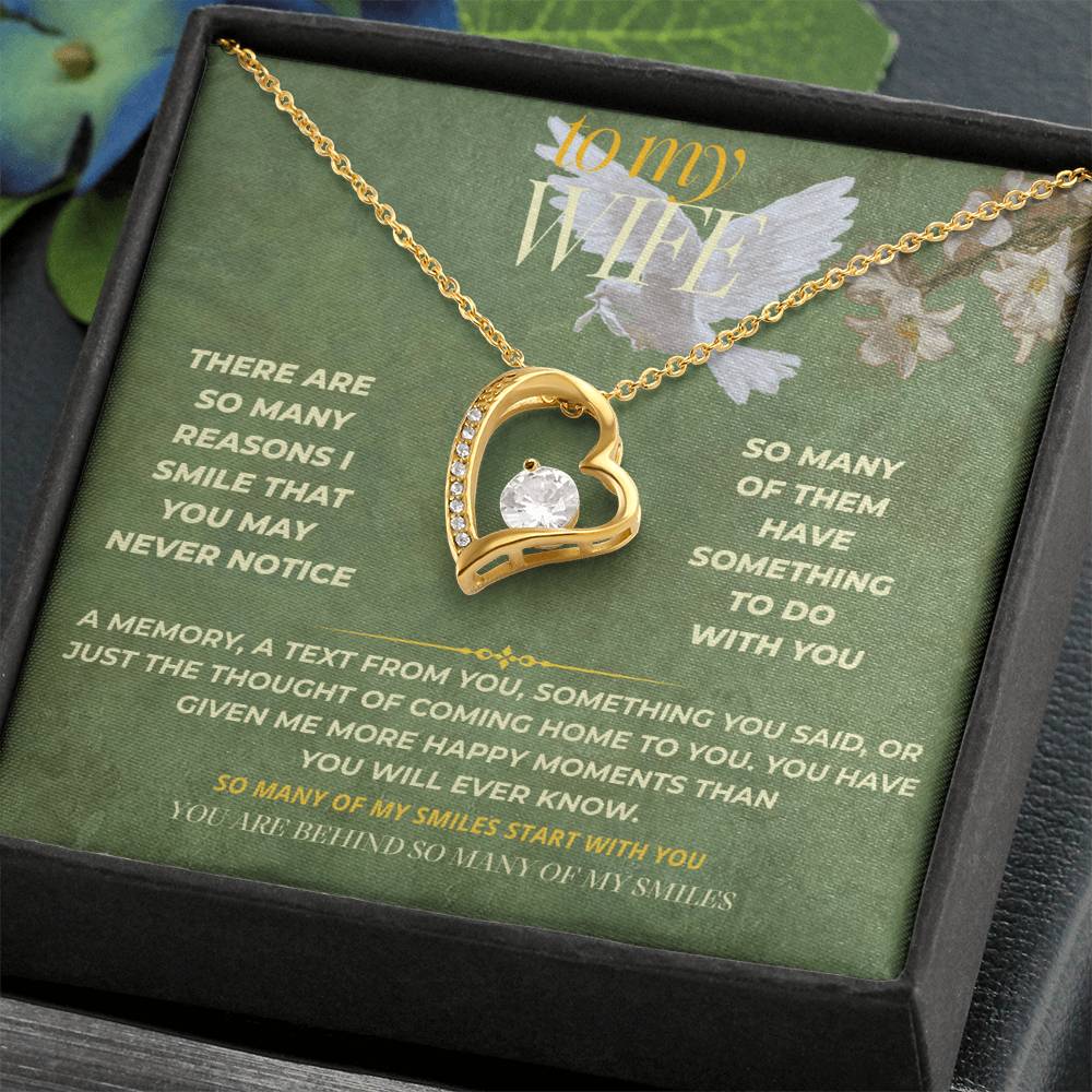 S132 - You Are The Woman Behind My Smile – Forever Love Necklace From Husband