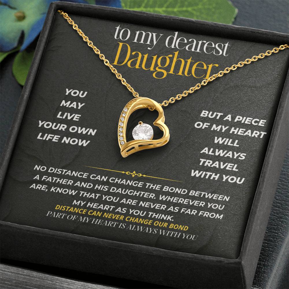 S236 - Wherever You Are, Part Of My Heart Is There – Forever Love Necklace From Dad