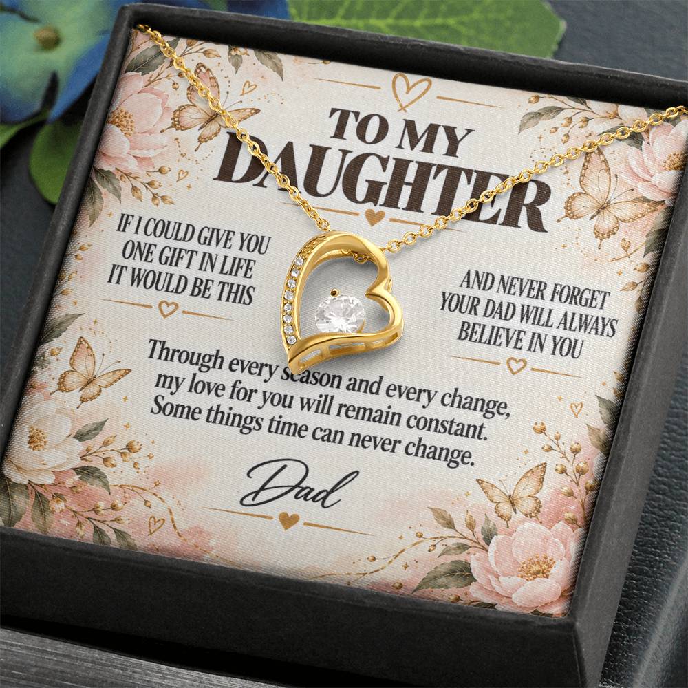 C228 - Dad’s Love Is A Promise That Time Distance And Change Can Never Break - Forever Love Necklace
