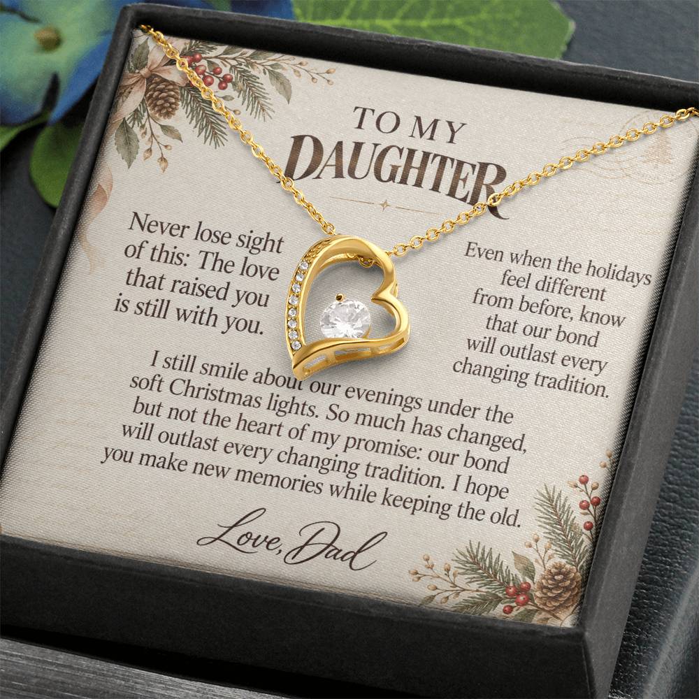 C559 - The Christmas Lights We Shared And A Memory That Time Cannot Take Away - Forever Love Necklace