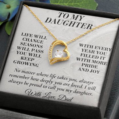 C161 - Life May Change Around You But My Love For You Will Always Remain Constant - Forever Love Necklace