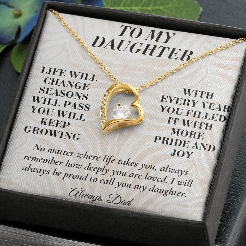 C186 - Every Step You Take Into Your Future Carries A Lifetime Of My Love Behind You - Forever Love Necklace