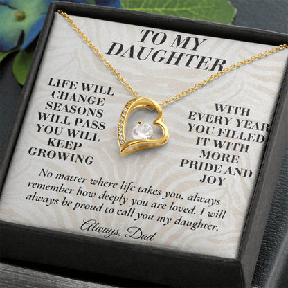 C186 - Every Step You Take Into Your Future Carries A Lifetime Of My Love Behind You - Forever Love Necklace