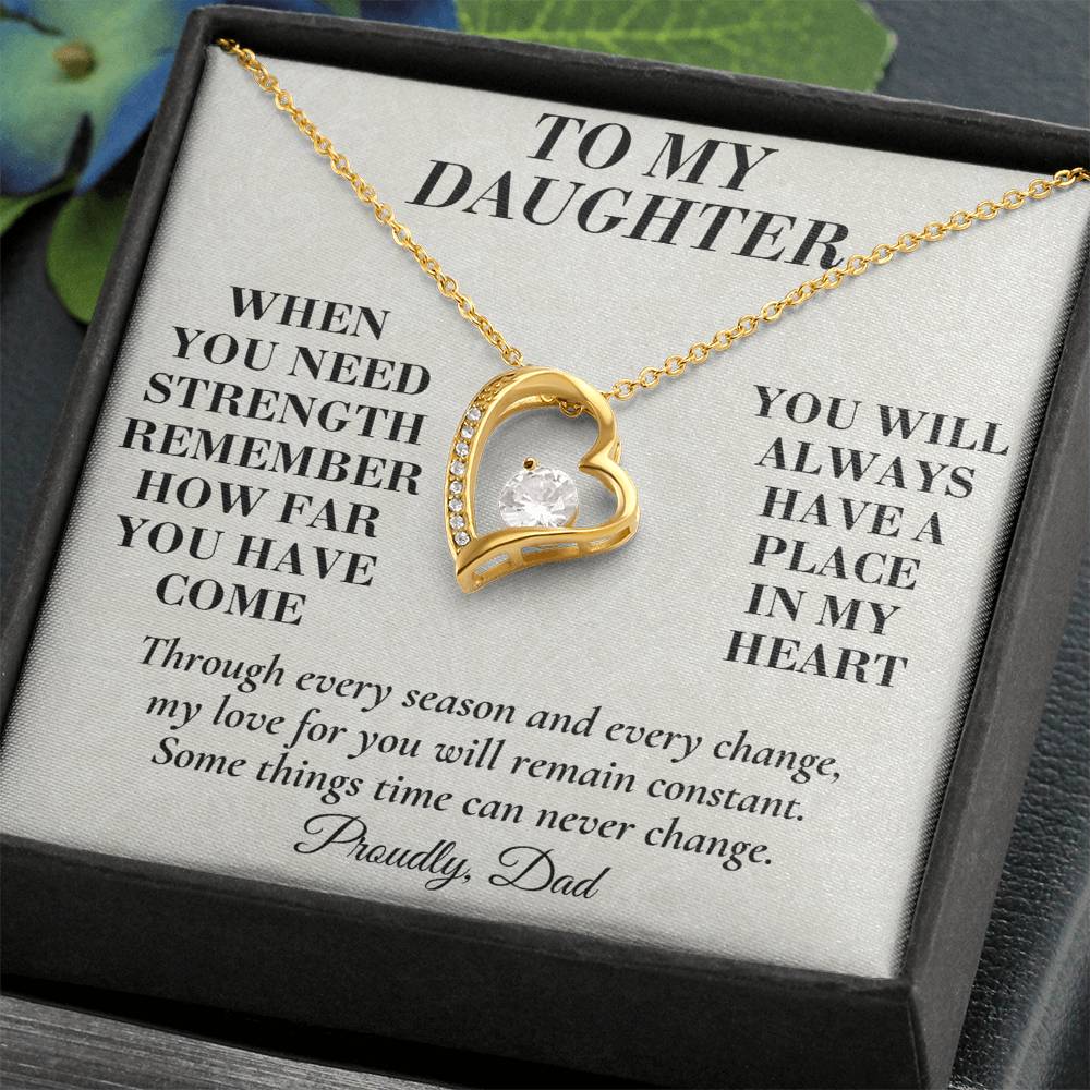 C158 - When You Need Strength Remember You Come From A Love That Never Gives Up On You - Forever Love Necklace