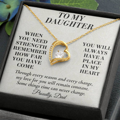 C158 - When You Need Strength Remember You Come From A Love That Never Gives Up On You - Forever Love Necklace