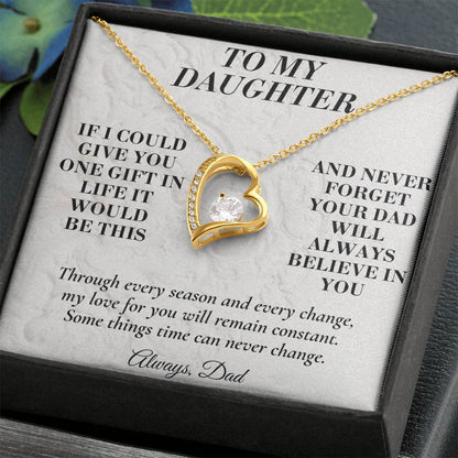 C177 - No Matter How Much You Grow There Will Always Be A Little Girl I Love Beyond Words - Forever Love Necklace